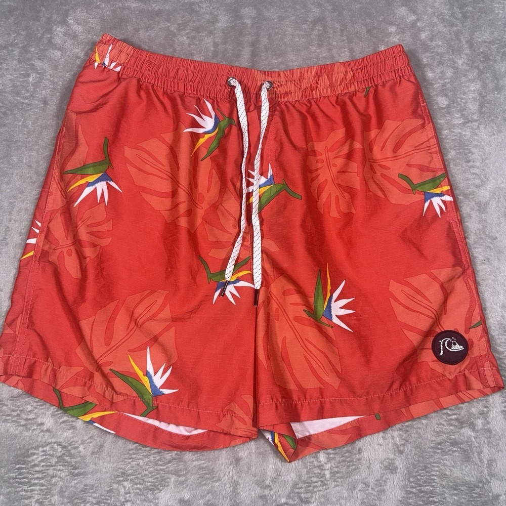 Quicksilver Mens Swim Trunks Volley Shorts Beachy Large Coastal Surfer 5.5"